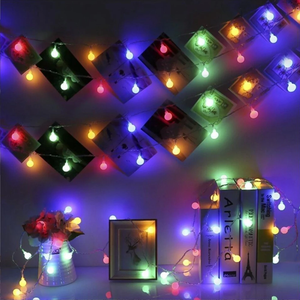 WS2812B Dream Color RGB LED Round Ball String Lights Christmas Party Birthday Decoration Addressable Individually IP67 DC5V