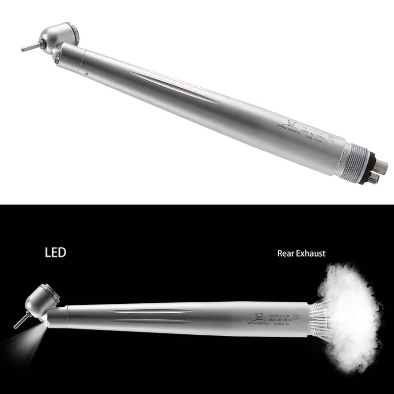 NSK Style Dental LED 45° Surgical High Speed Handpiece Fiber Optic Turbine 4 Hole YABANGBANG