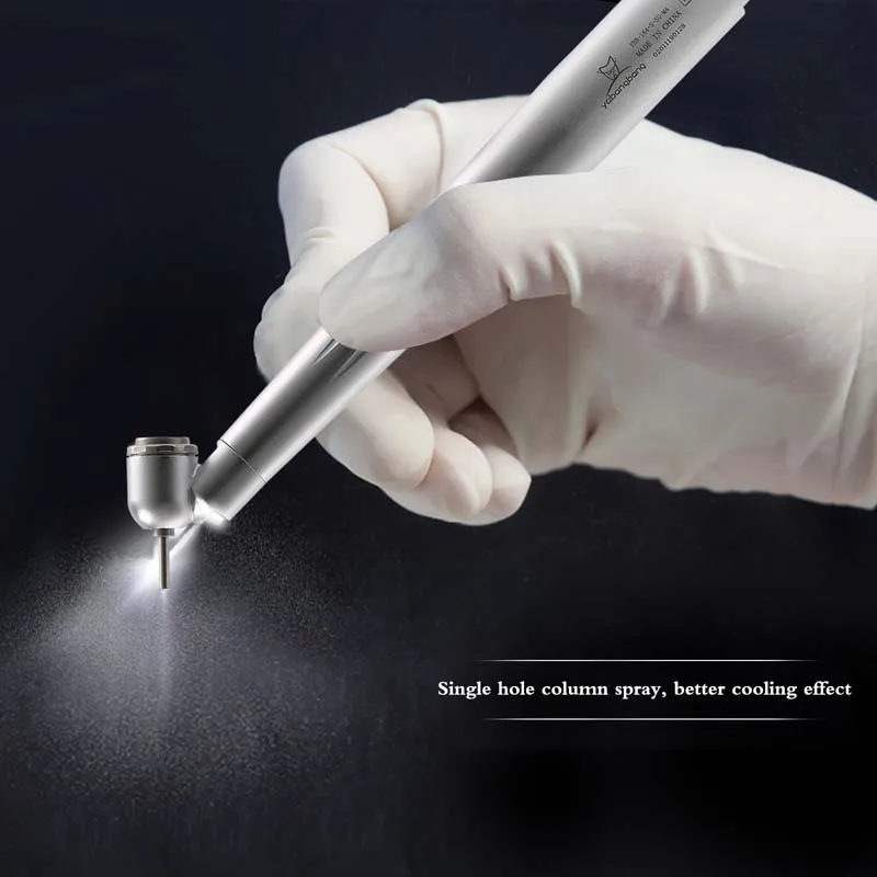 NSK Style Dental LED 45° Surgical High Speed Handpiece Fiber Optic Turbine 4 Hole YABANGBANG