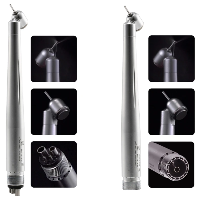 NSK Style Dental LED 45° Surgical High Speed Handpiece Fiber Optic Turbine 4 Hole YABANGBANG
