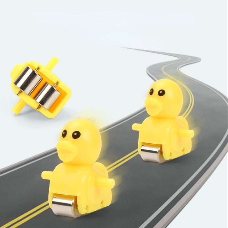 Children Toy Duck DIY Rail Racing Track Small Duck Climbing Stairs Toy Electric Car Staircase Music Educational Toy for Kid 3-5Y
