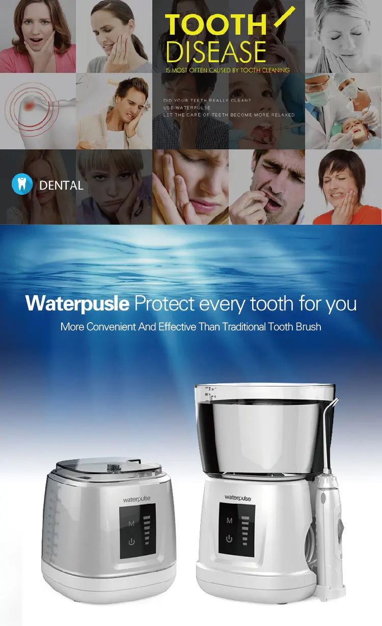 Water flosser 6 LEVELS 20-120PSI Teeth Clean massager V700P1000ml Oral Hygiene Water Dental Irrigator