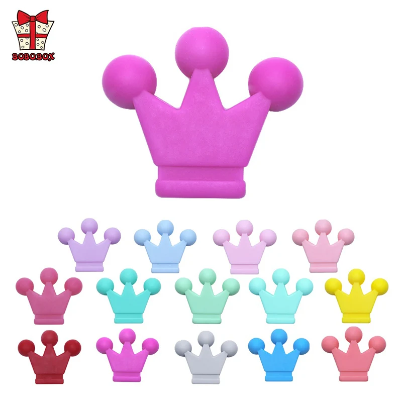 BOBO.BOX Silicone Teethers Beads Eco-friendly BPA Free Baby Teething Letter Beads Pacifier Chain Clip DIY Necklace Rattail Cord