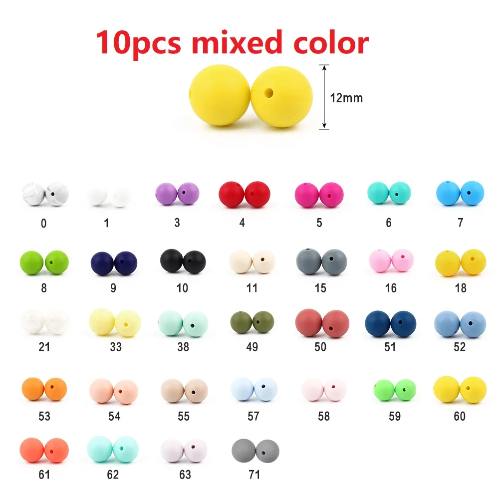 BOBO.BOX Silicone Teethers Beads Eco-friendly BPA Free Baby Teething Letter Beads Pacifier Chain Clip DIY Necklace Rattail Cord