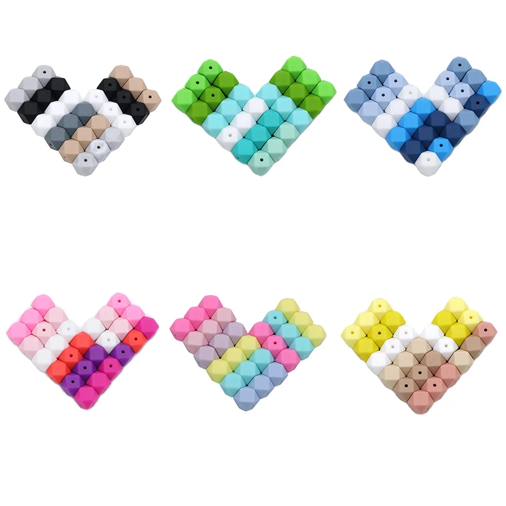 BOBO.BOX Silicone Teethers Beads Eco-friendly BPA Free Baby Teething Letter Beads Pacifier Chain Clip DIY Necklace Rattail Cord