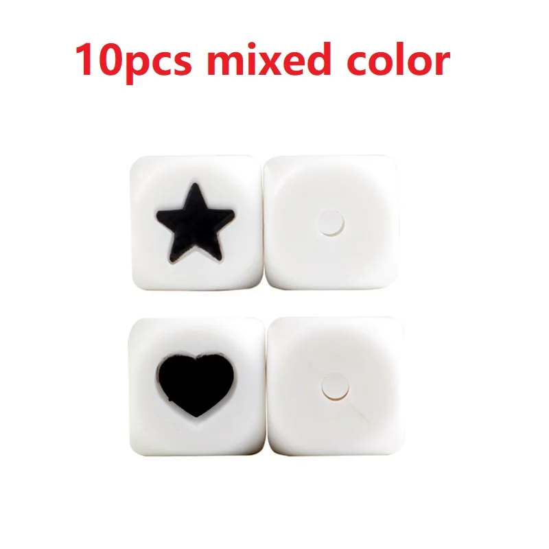 BOBO.BOX Silicone Teethers Beads Eco-friendly BPA Free Baby Teething Letter Beads Pacifier Chain Clip DIY Necklace Rattail Cord