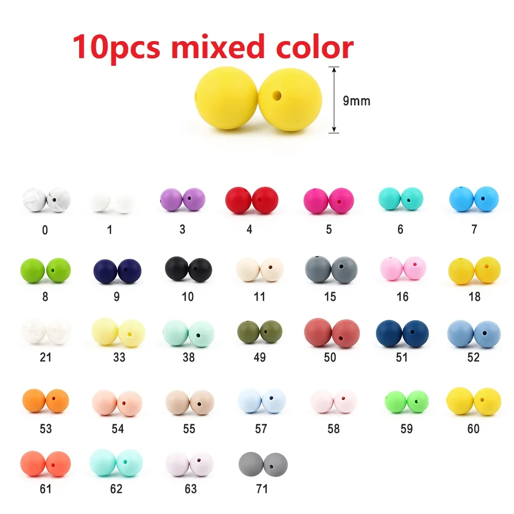 BOBO.BOX Silicone Teethers Beads Eco-friendly BPA Free Baby Teething Letter Beads Pacifier Chain Clip DIY Necklace Rattail Cord