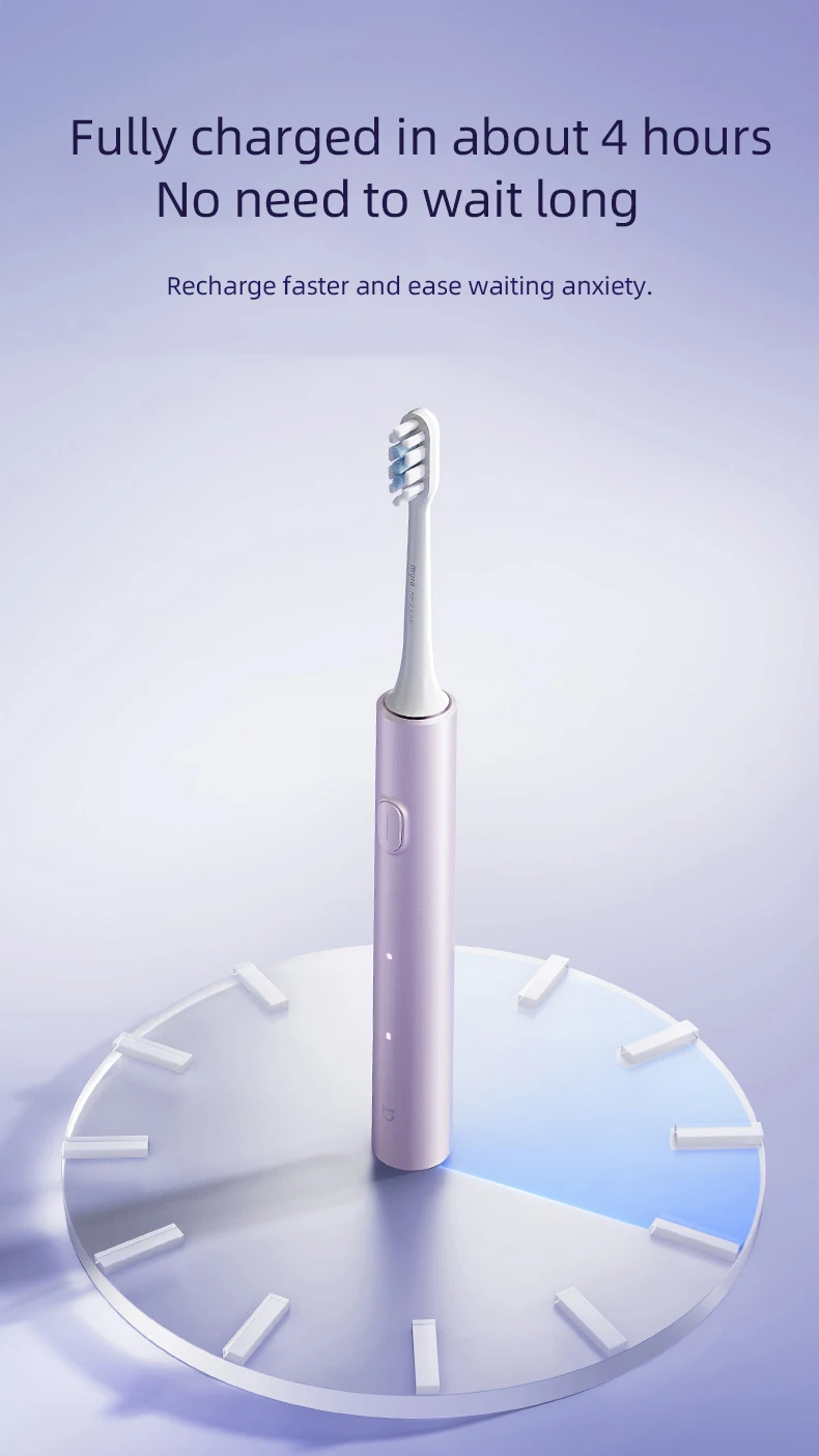 Xiaomi MIJIA Sonic Electric Toothbrush Set T302 4 Brush Heads IPX8 Waterproof Wireless Chraging Electronic Tooth Brush