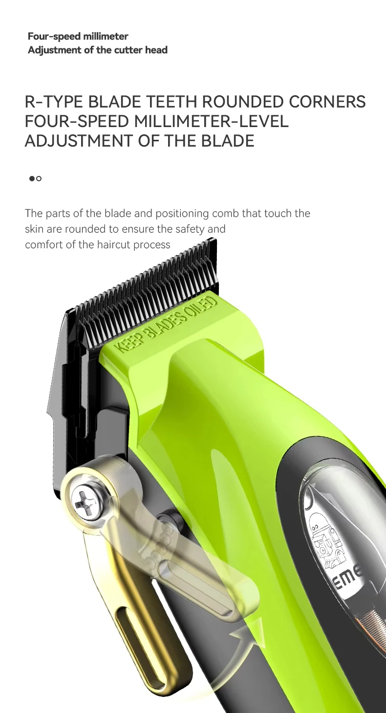 Kemei KM-2035 9900 RPM Hair Clipper Barber Professional Cordless Trimmer Magnetic Motor Mower For Men Hair Cutting Machine