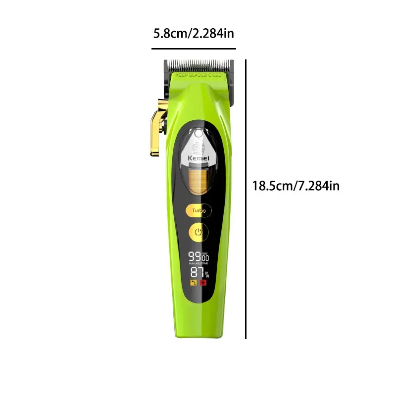 Kemei KM-2035 9900 RPM Hair Clipper Barber Professional Cordless Trimmer Magnetic Motor Mower For Men Hair Cutting Machine