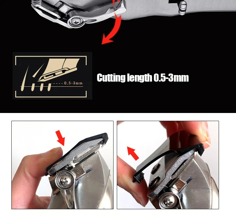 All Metal Hair Trimmer Machine Beard Clipper Electric Shaver for Men High Power Professional Cutter For Hairdresser Barber Shop