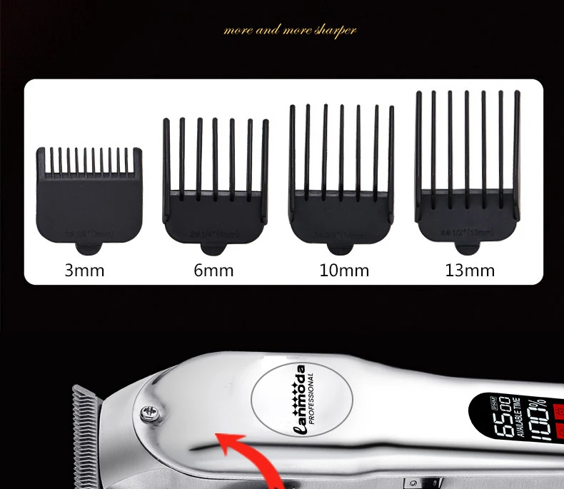 All Metal Hair Trimmer Machine Beard Clipper Electric Shaver for Men High Power Professional Cutter For Hairdresser Barber Shop