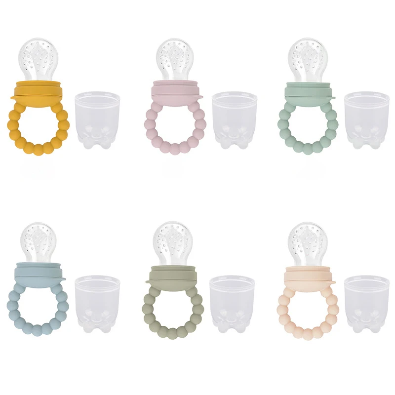 Baby Pacifier Fruit Feeder Baby Silicone Mesh Bag Pacifier Food-grade Fruit and Vegetable Feeder Nursing Toddler Teething Toys