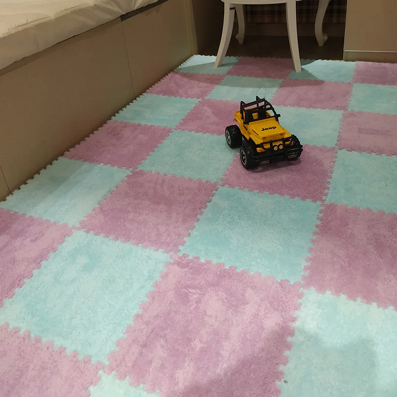 Soft Plush Children's Mat Baby Play Mat Baby Toys Eva Foam Puzzle Carpet In Children's Room Keep Warm Playmat 30*30*1CM