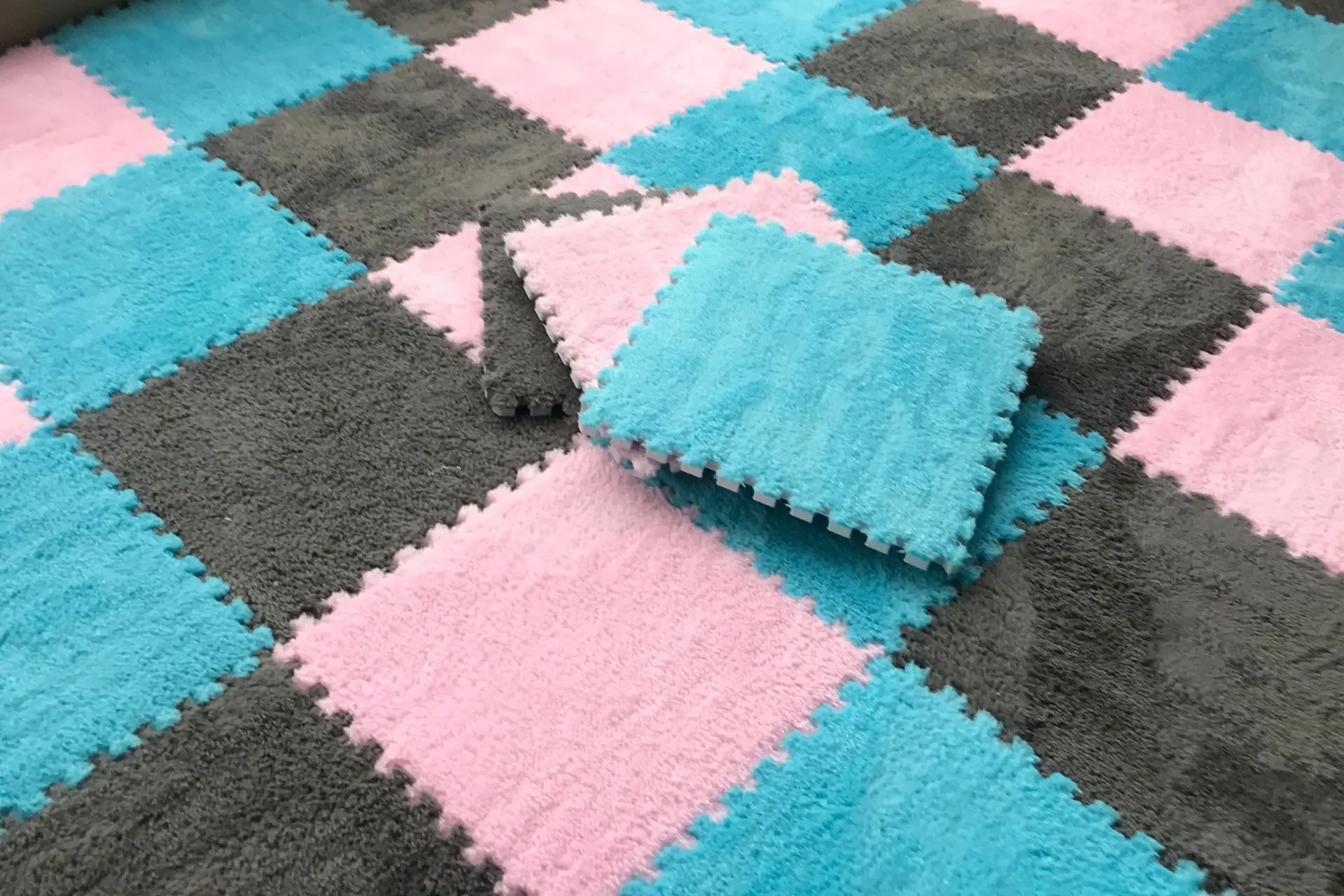 Soft Plush Children's Mat Baby Play Mat Baby Toys Eva Foam Puzzle Carpet In Children's Room Keep Warm Playmat 30*30*1CM