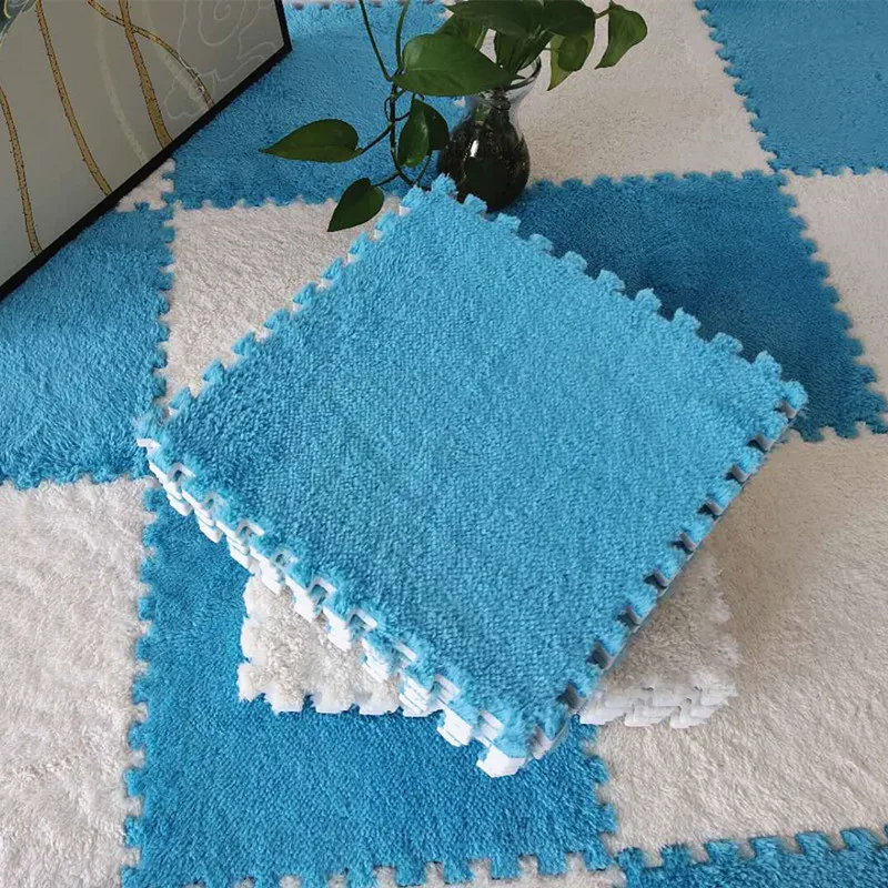 Soft Plush Children's Mat Baby Play Mat Baby Toys Eva Foam Puzzle Carpet In Children's Room Keep Warm Playmat 30*30*1CM