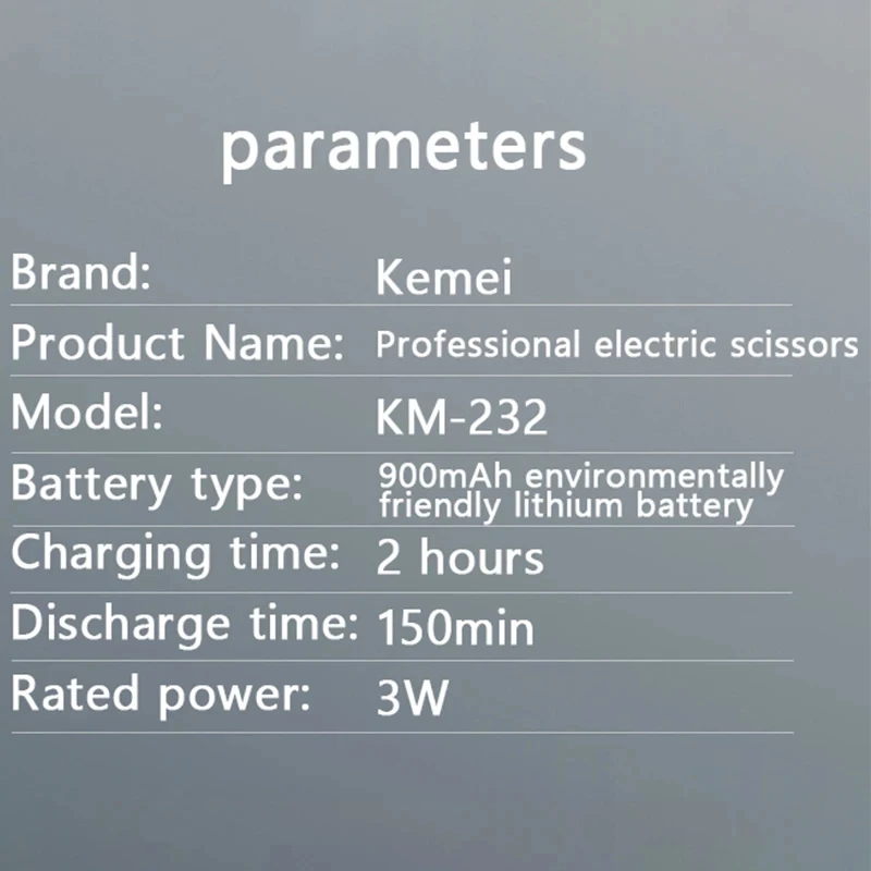 Kemei KM-232 Electric Hair Clipper with Led Display Screen Hair Cutting Machine for Men Hair Trimmer Professional Hair Cutter