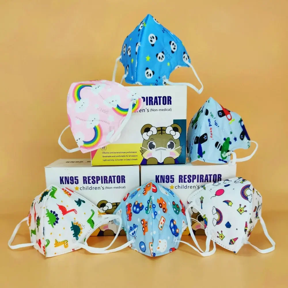 FFP2 CE Mask KN95 Child Childrren 5 Layer Face Mask Kid 3-8 8-15 Years Old Cartoons Masque Filter Respirator Mascarilla
