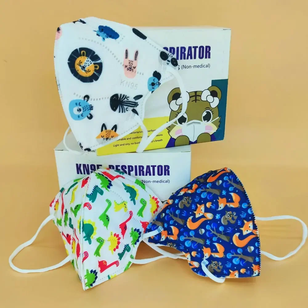 FFP2 CE Mask KN95 Child Childrren 5 Layer Face Mask Kid 3-8 8-15 Years Old Cartoons Masque Filter Respirator Mascarilla