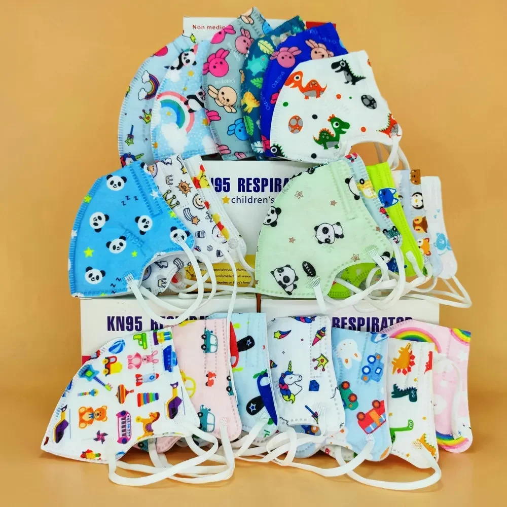 FFP2 CE Mask KN95 Child Childrren 5 Layer Face Mask Kid 3-8 8-15 Years Old Cartoons Masque Filter Respirator Mascarilla