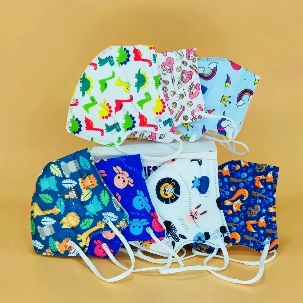 FFP2 CE Mask KN95 Child Childrren 5 Layer Face Mask Kid 3-8 8-15 Years Old Cartoons Masque Filter Respirator Mascarilla