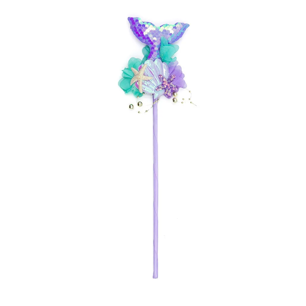 Mermaid Costume Summer Ariel Princess Dress Girls Birthday Part Dress Kids Blue Fluff Sleeve Ball Gown Girls outfit clothes