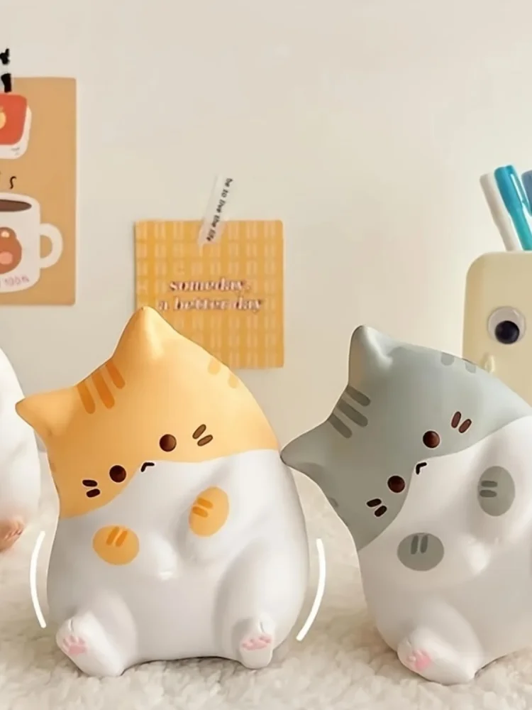 1Pc Adorable Cartoon Cat Squeeze Toys for Adult Soft Pinch PU Slow Rebound Balls Pop Fidget Toys Halloween Christmas Gifts