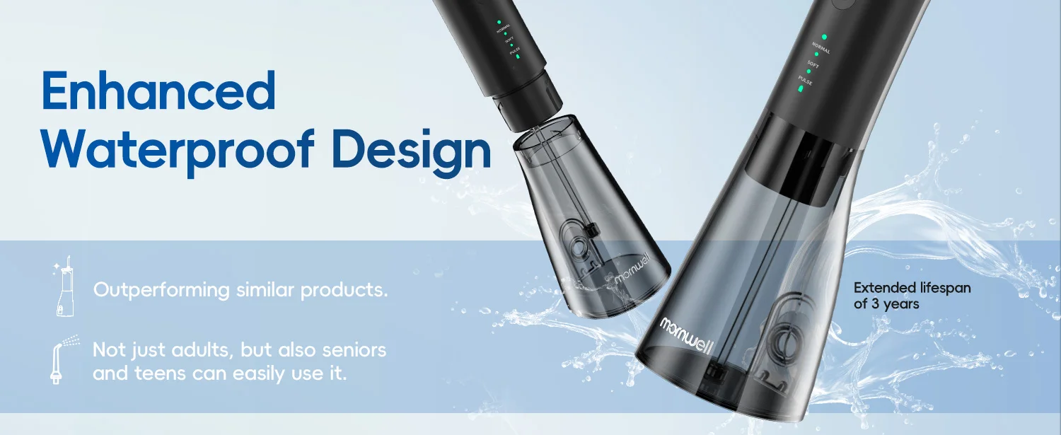F29 Portable Oral Water Flosser USB Rechargeable Oral Water Jet Waterproof Pick Flosser 300ML Water Tank