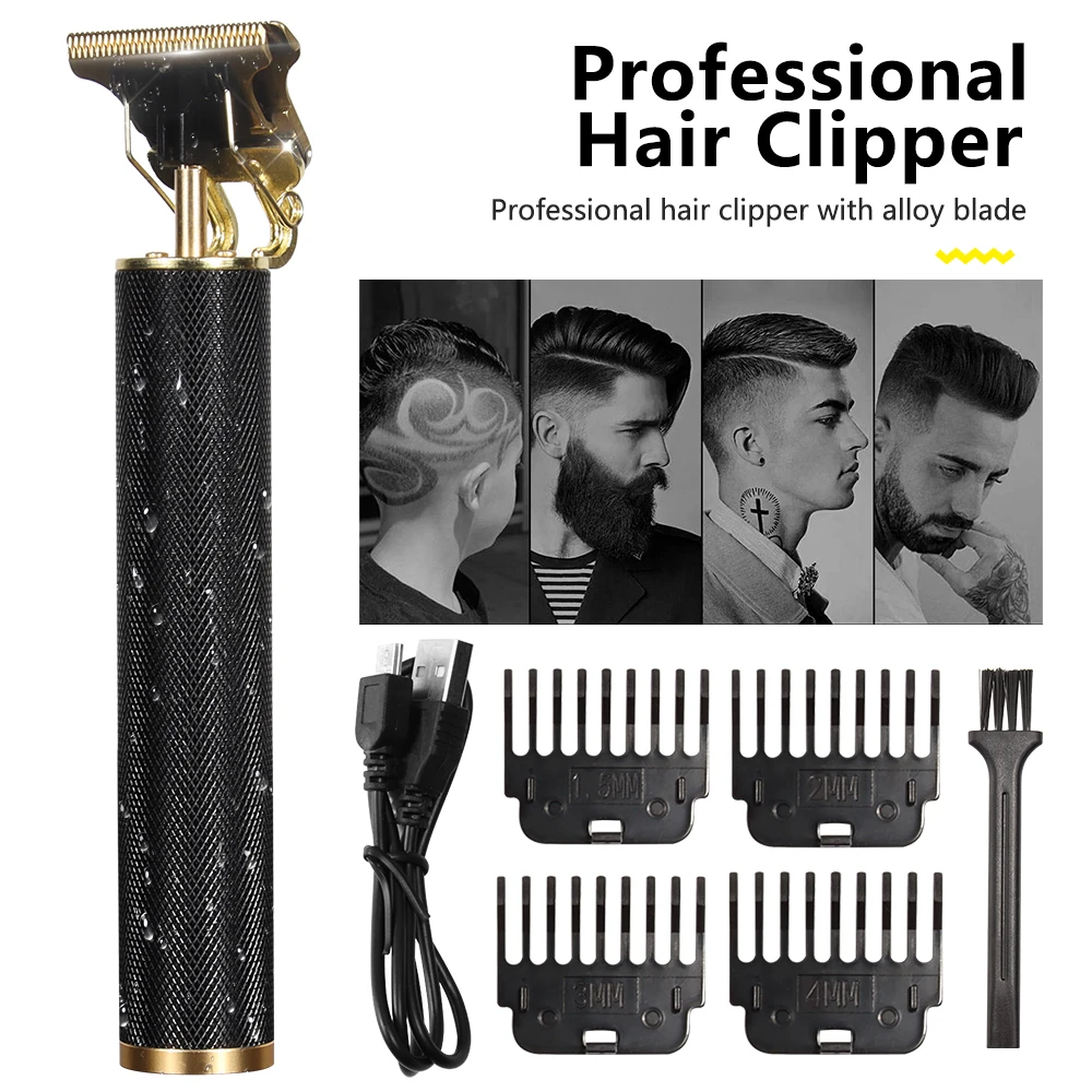 Hair Clipper Light Head Electric Hair Clipper Electric Hair Clipper Oil Head Hair Clipper Carving Mark Razor Factory LCD