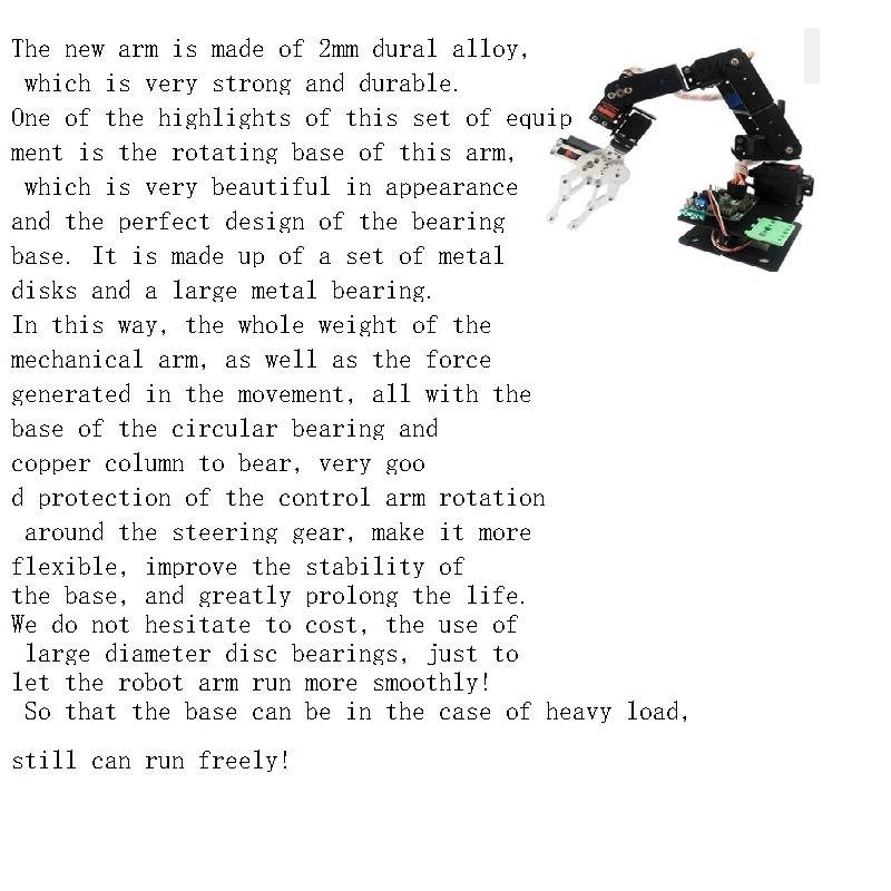 6 DOF Robotics Kit Educational Robot Manipulator Metal Alloy Arduino Arm Servo MG996 for Arduino Robot DIY Kit Programmable Kit