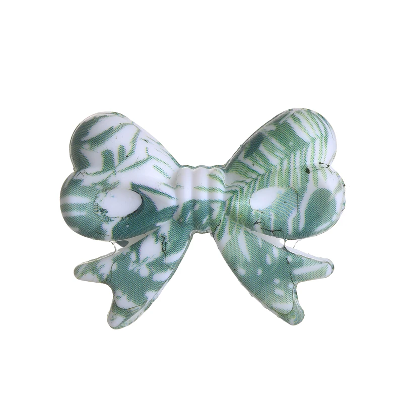 5Pcs Leopard Print Bows Silicone Beads 22x28mm Baby Teething Teether Beads DIY Baby Pacifier Chain Bracelet Care Chew Toys Gifts