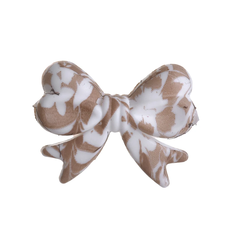 5Pcs Leopard Print Bows Silicone Beads 22x28mm Baby Teething Teether Beads DIY Baby Pacifier Chain Bracelet Care Chew Toys Gifts