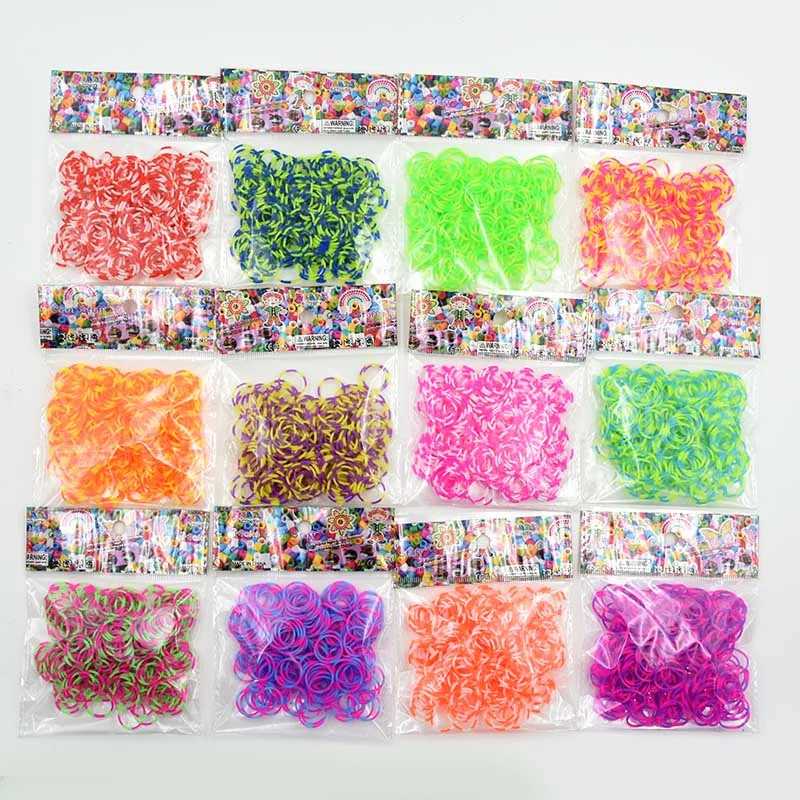 New Loom Rubber Bands Bracelet for Kids or Hair Rubber Loom Bands Make Woven Bracelet DIY Craft Toys Christmas Gift