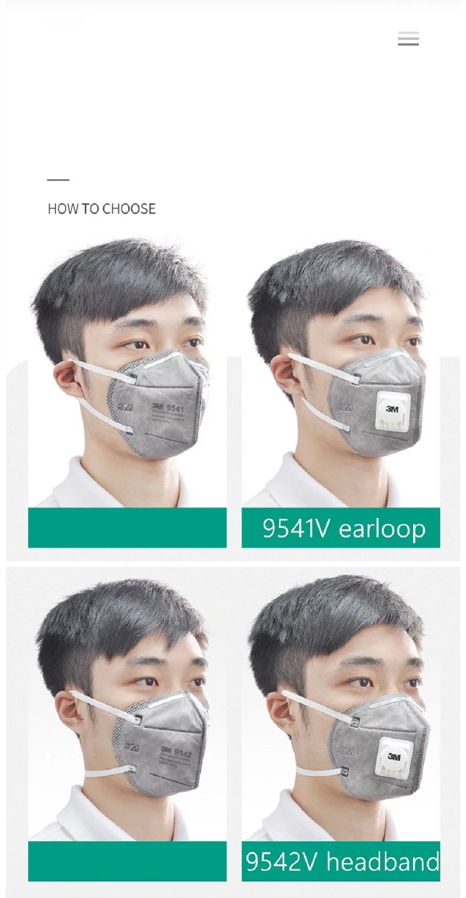 3M Mask 9541V/9542V Reusable Approved Mascarilla Valve Organic KN95 Gas Safety Individual Package Face Mask Mascarillas In Stock