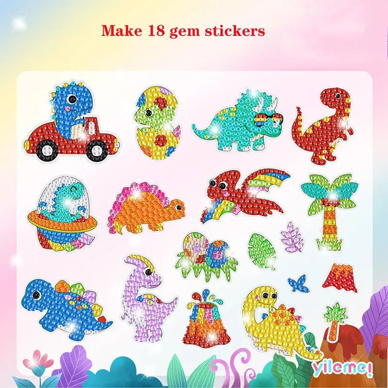 Good Quality GEM 5D Diamond Painting Stickers Kit Kids Handmade With DIY Painting Tools Cute Art Crafts Toys for Children Gifts