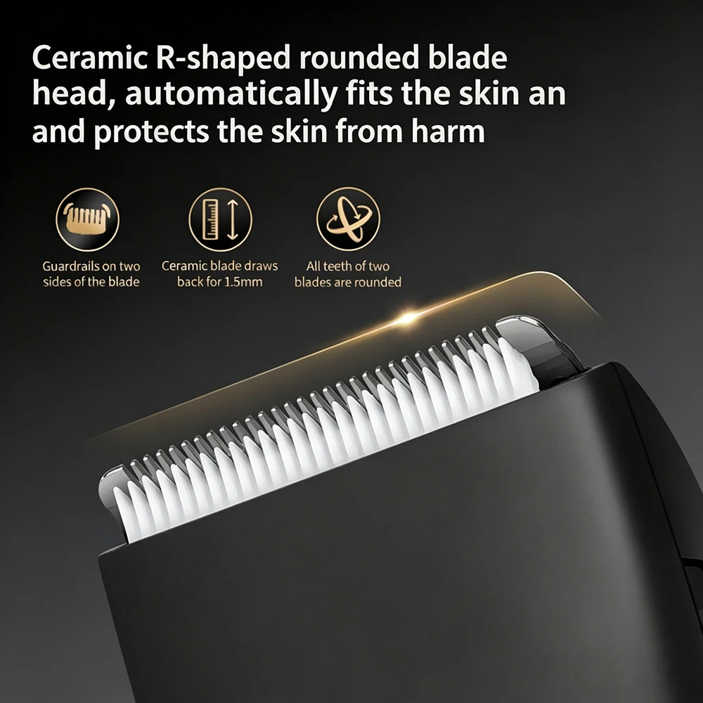 Body Hair Trimmer for Men Balls Waterproof Green Electric Shaver Trimmer Machine for Man Shaving Groin Trimmers Sensitive Areas
