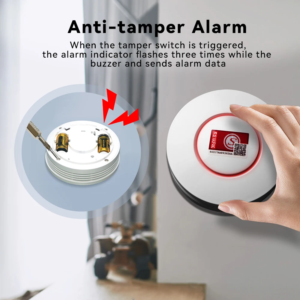 Meian Tuya Zigbee Smoke Sensor Fire Protection Smoke Detector Fire Alarm Home Security System Firefighter Work for Smart Life