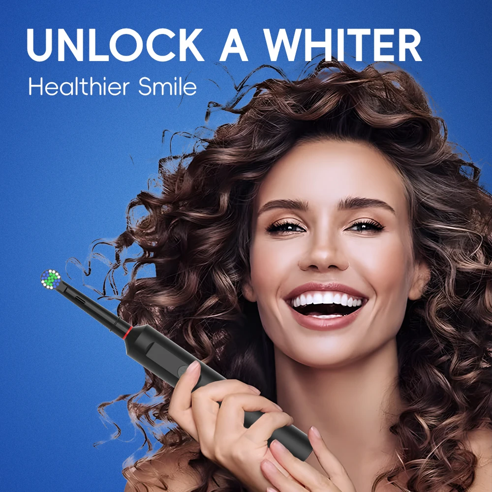 Intelligent Rotating Electric Toothbrush, Rechargeable Rotary Toothbrush Compatible with Oral B Replacement Electric Brush Heads