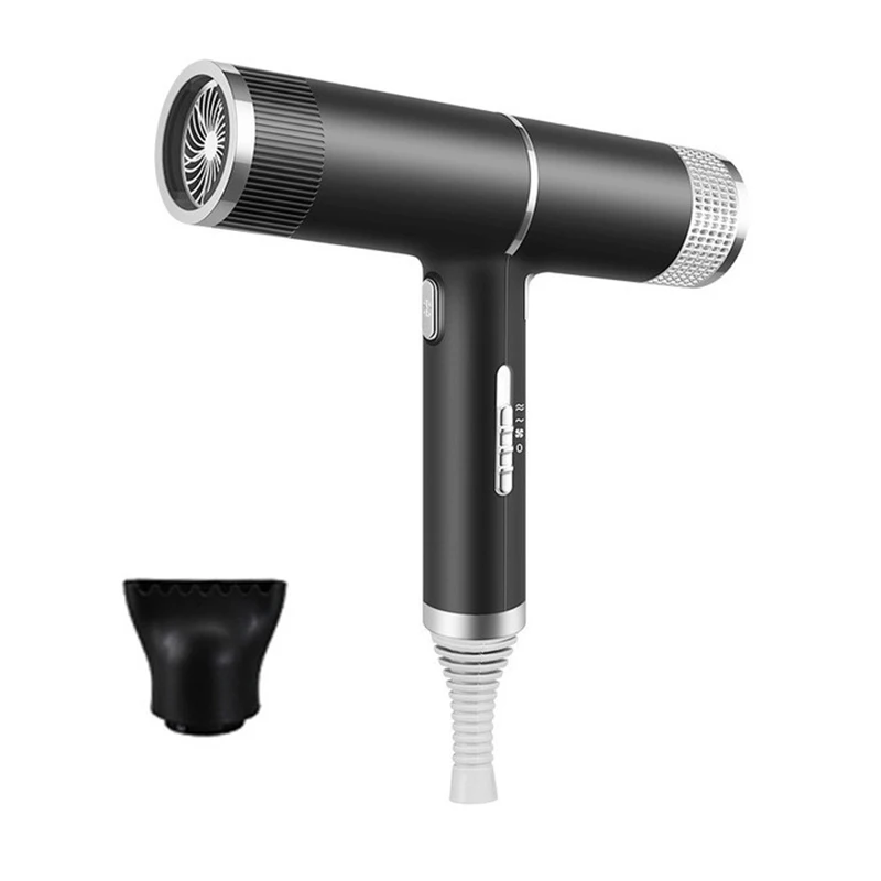 Low Noise Cold and Hot Negative Ion Hair Dryer Intelligent Temperature Adjustable Quick Drying Leafless Hair Dryer