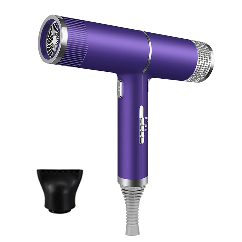 Low Noise Cold and Hot Negative Ion Hair Dryer Intelligent Temperature Adjustable Quick Drying Leafless Hair Dryer