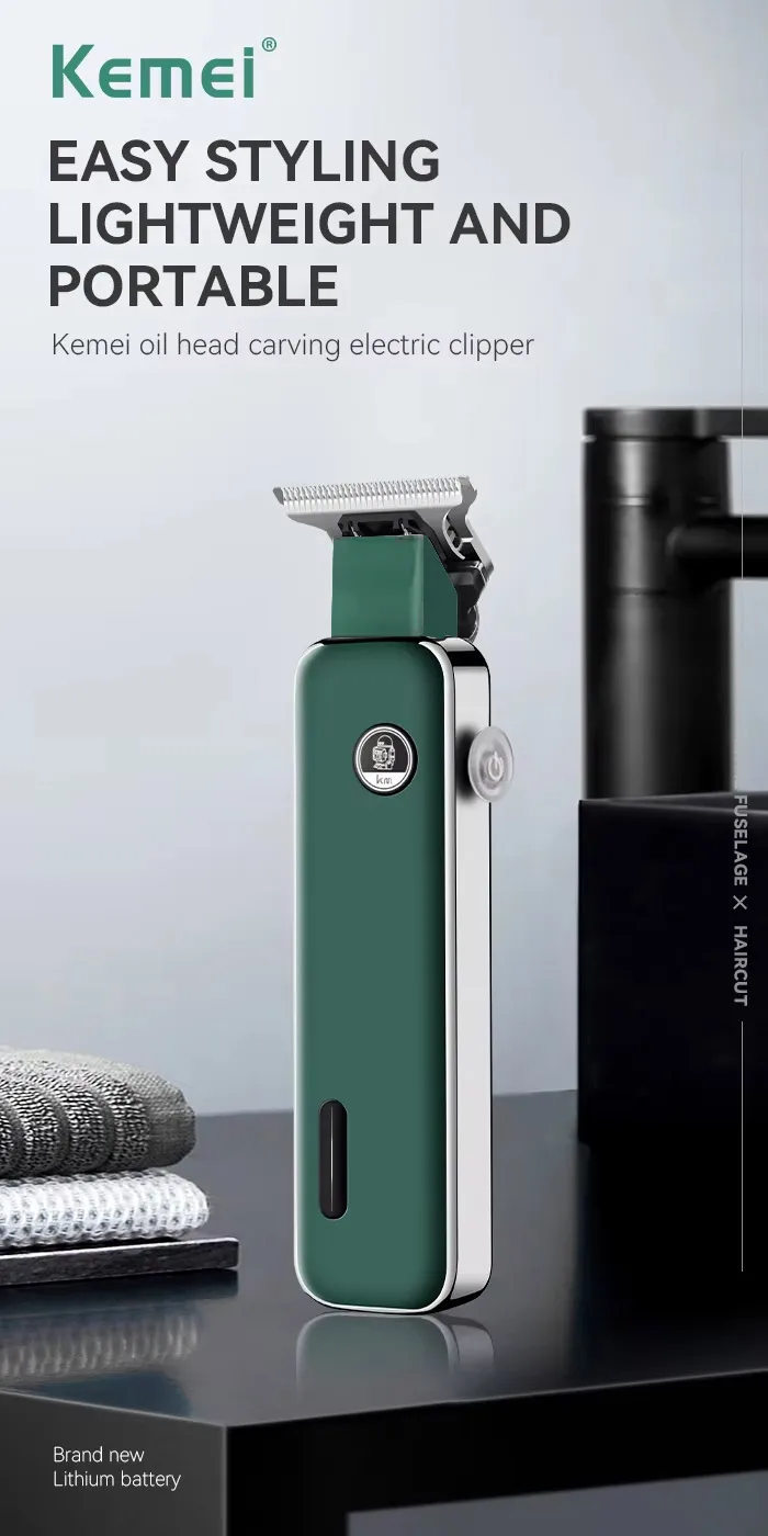 New Design Rechargeable Hair Clippers Kemei KM-5098 USB Mini Professional Beard Trimmer And Hair Clipper For Men