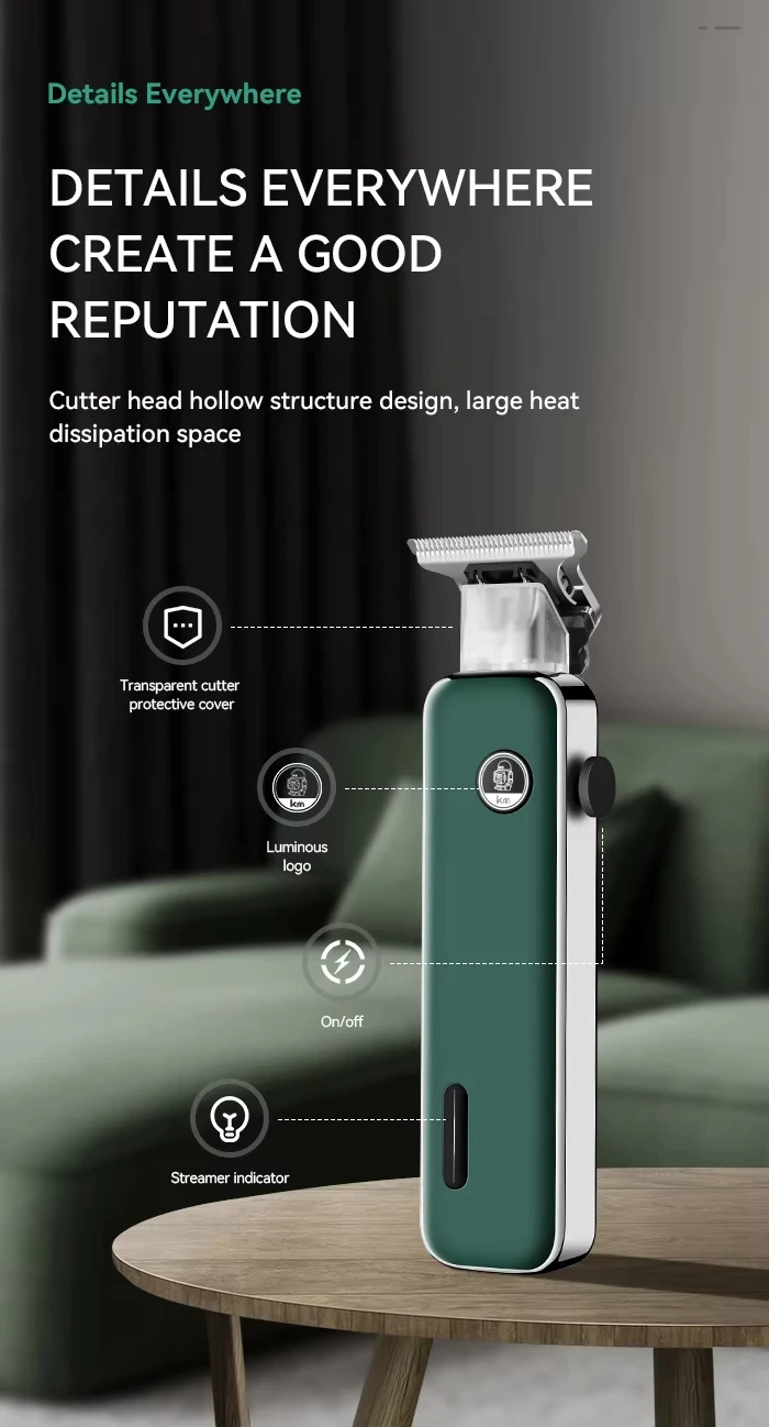 New Design Rechargeable Hair Clippers Kemei KM-5098 USB Mini Professional Beard Trimmer And Hair Clipper For Men