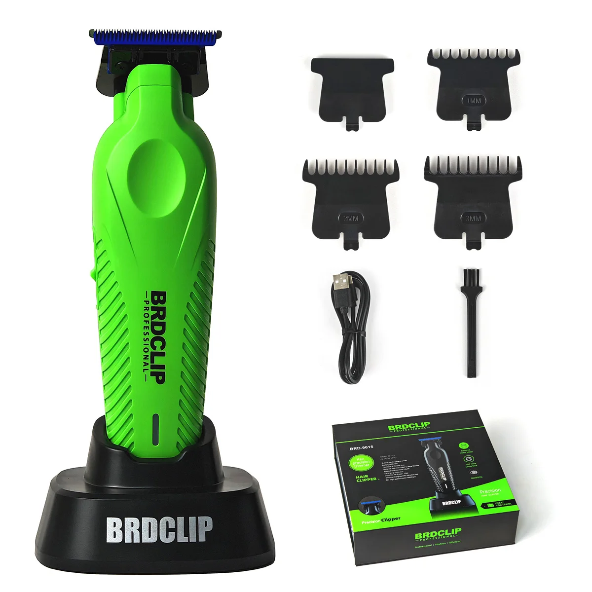 BRDCLIP BRD9615 9000PRM Professional Men's Hair Trimmer Barber Finish Electric Clipper DLC Blue Blade Hair Cutting Machine
