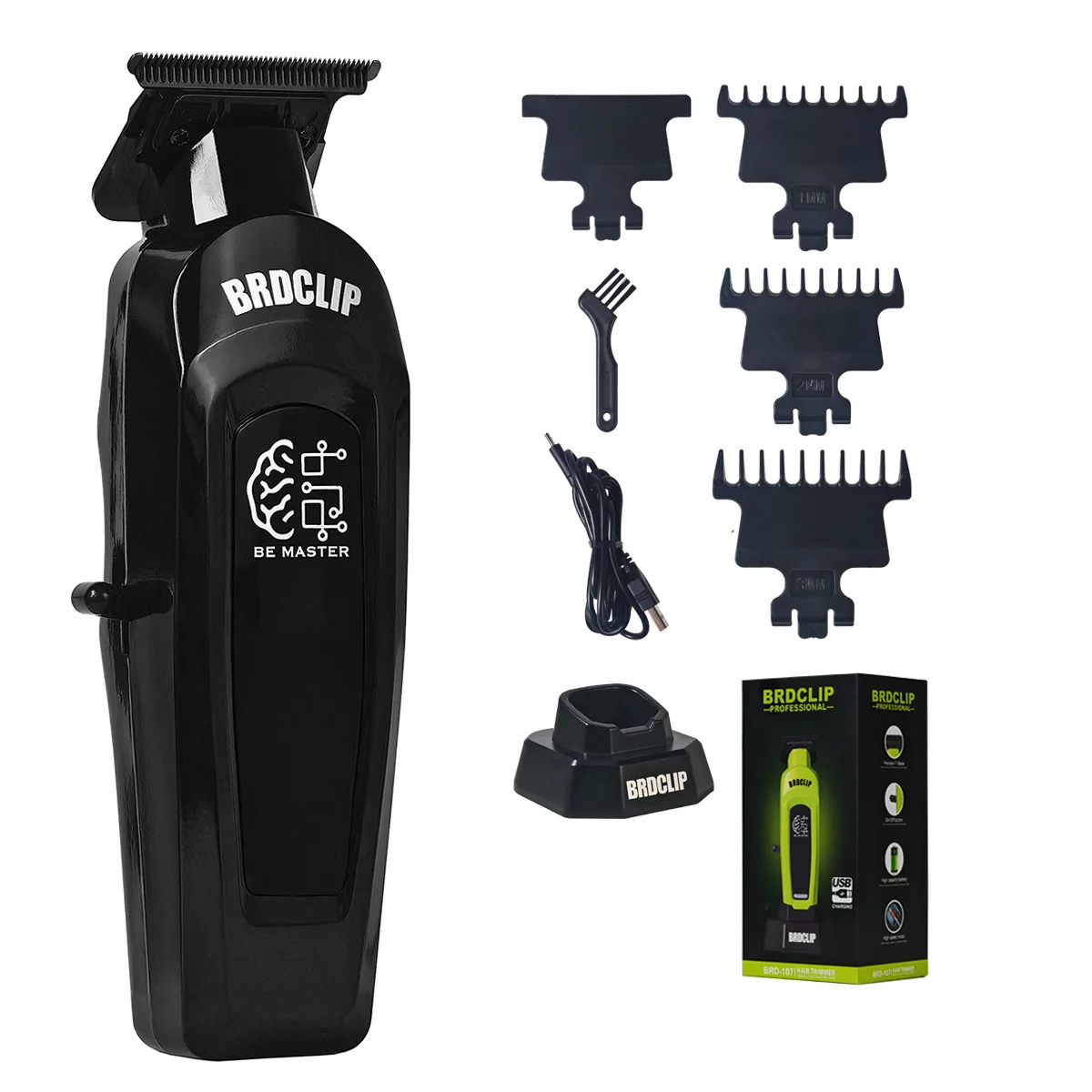 BRDCLIP BRD9615 9000PRM Professional Men's Hair Trimmer Barber Finish Electric Clipper DLC Blue Blade Hair Cutting Machine