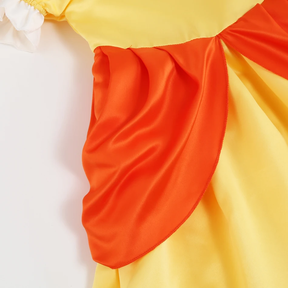Peach Princess Dress Girl 2-10 Yrs Daisy Cosplay Costume Rosalina Dress Up Clothes Children Birthday Theme Party Carnival Outfit