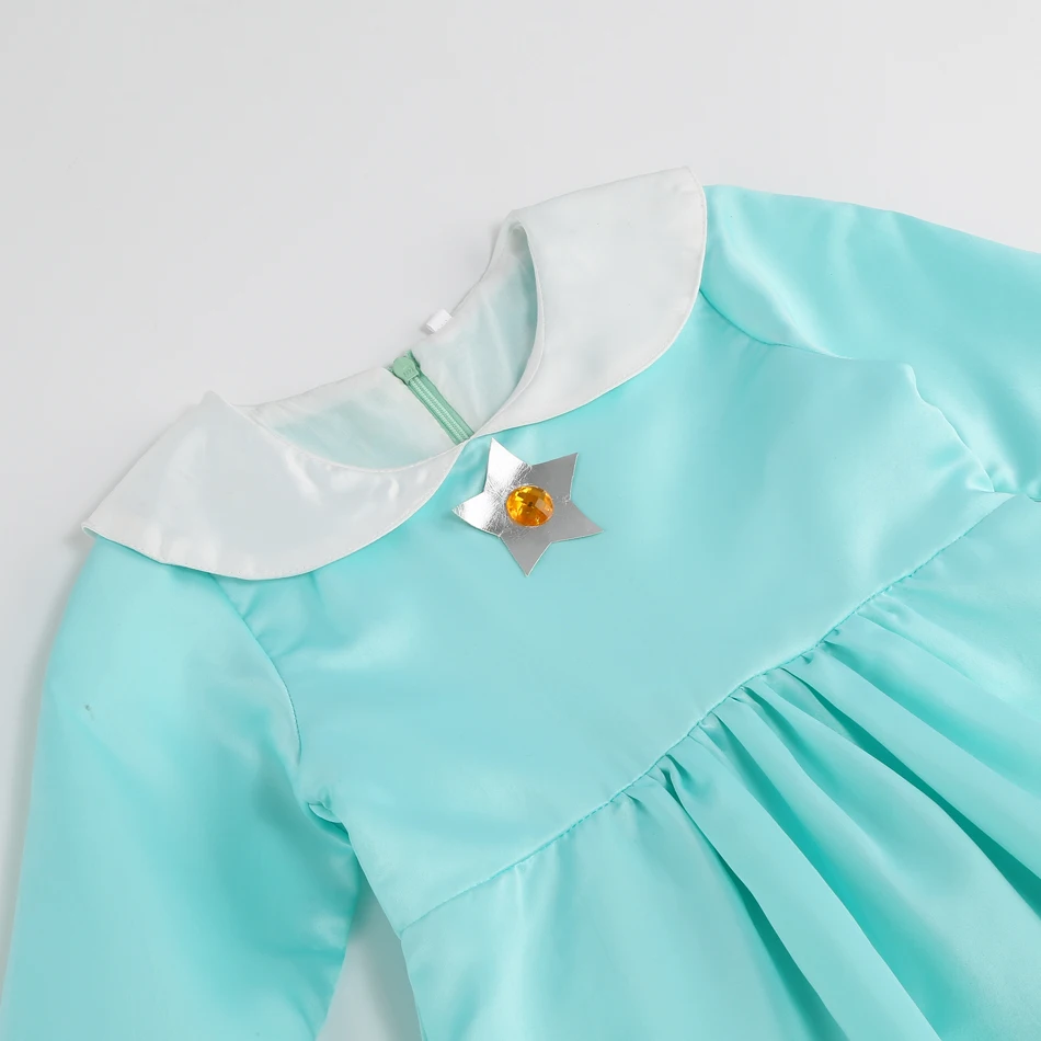 Peach Princess Dress Girl 2-10 Yrs Daisy Cosplay Costume Rosalina Dress Up Clothes Children Birthday Theme Party Carnival Outfit