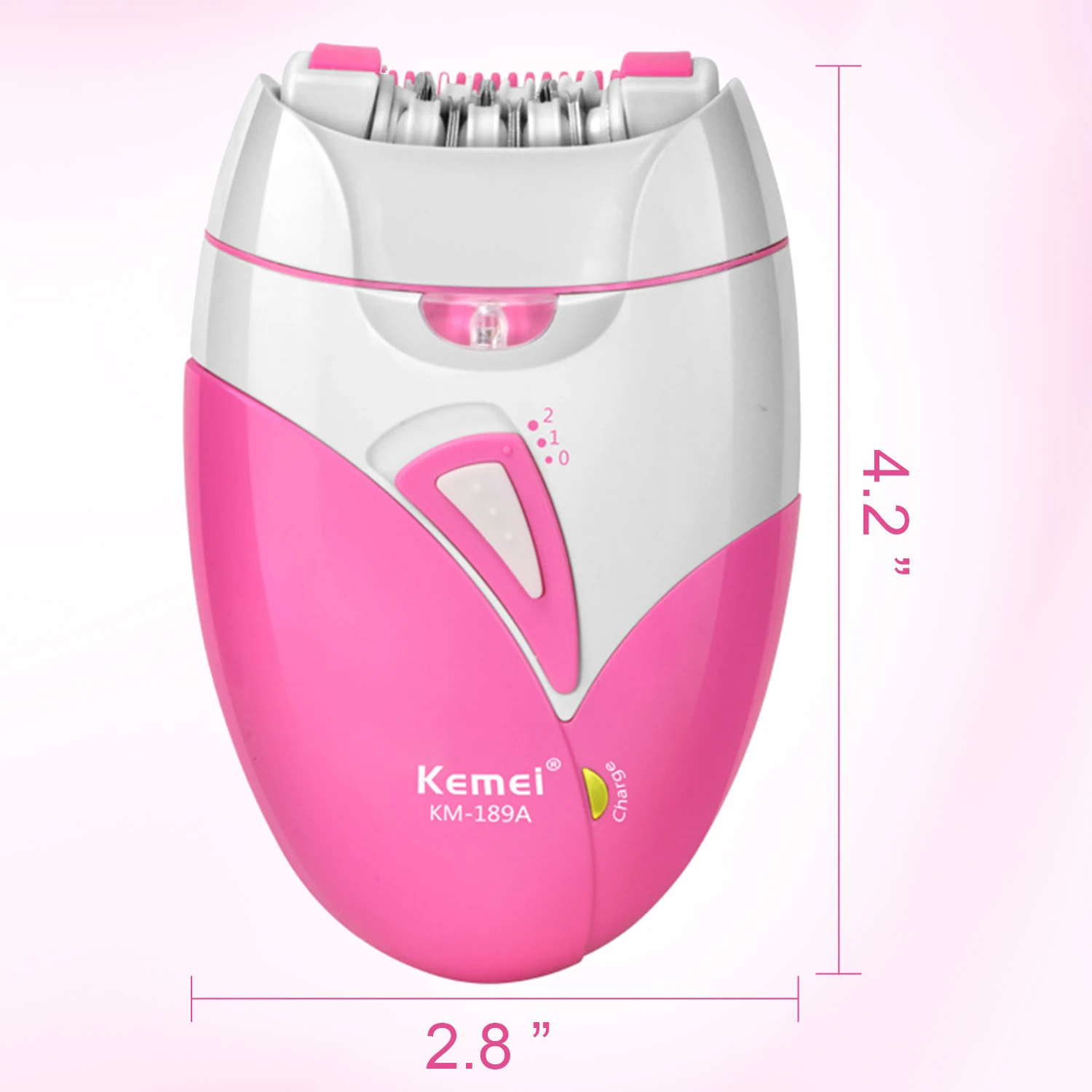 Kemei 189A Women Painless Epilator Rechargeable Body Hair Removal Machine Electric Shaving Private Part Bikini Armpit Depilation