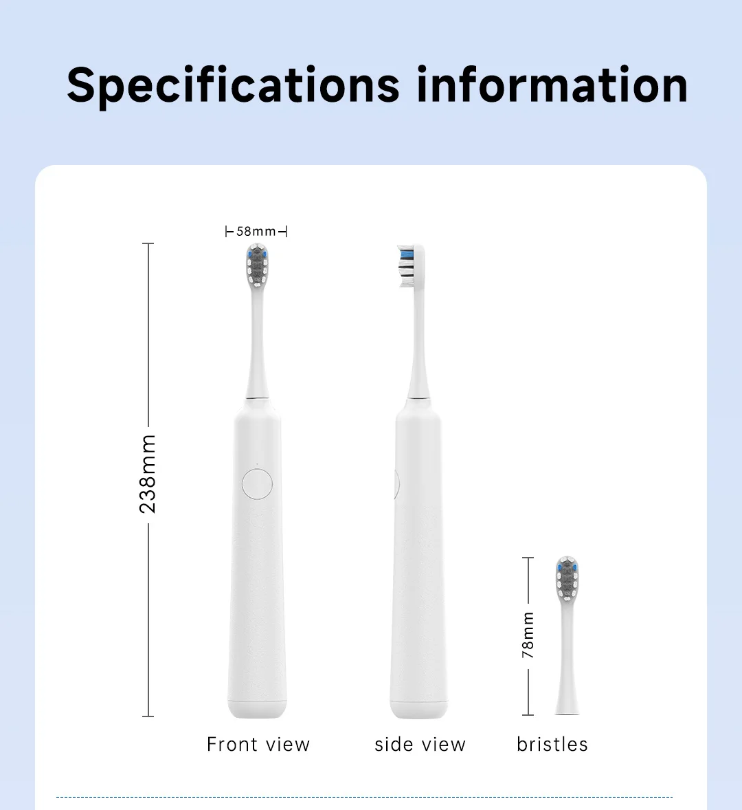 DOCOLAB Electric Toothbrush Sonic Vibration Brush 3-Gear Mode USB Charging IPX7 Waterproof Personal Care Appliances