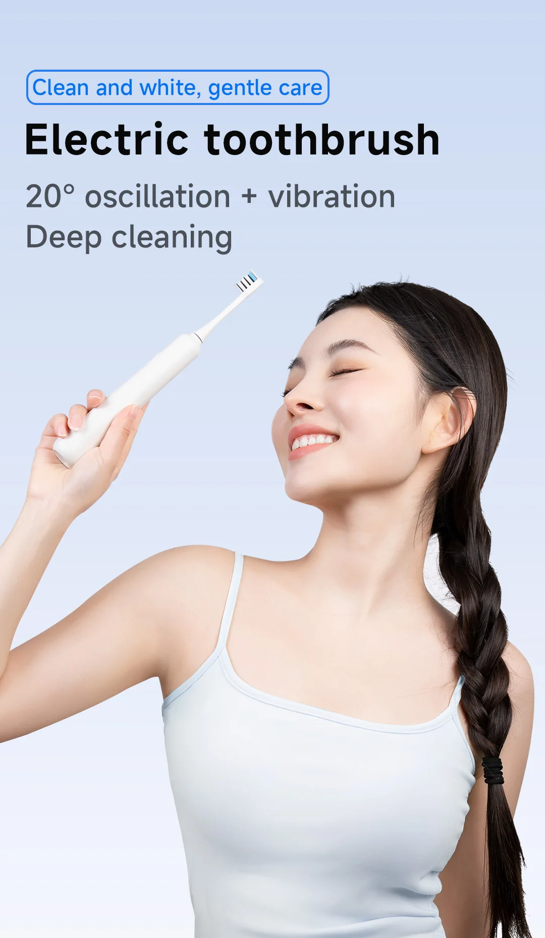 DOCOLAB Electric Toothbrush Sonic Vibration Brush 3-Gear Mode USB Charging IPX7 Waterproof Personal Care Appliances