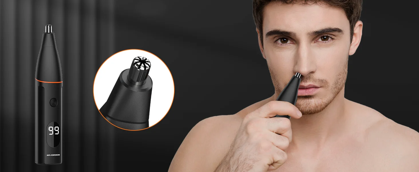 MAXGROOM 4 in 1 Body Hair Trimmer Kit for Men Pubic Hair Shaver Nose Beard Trimmer Electric IPX6 Waterproof Groin Shaver for Man